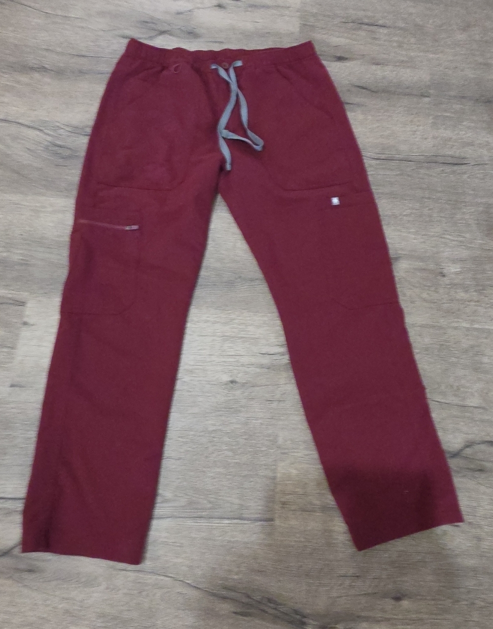 Figs Men's Maroon Cargo Jogger Pants